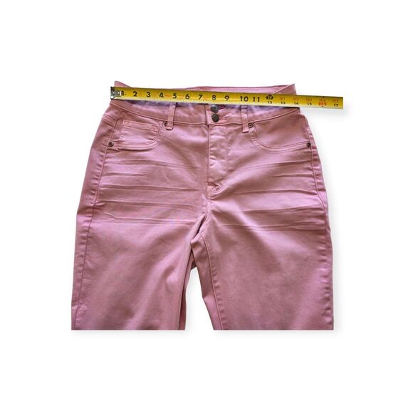 Maurices Jeans Women's Size M High Rise Pink Skinny Jeans - Picture 4 of 6